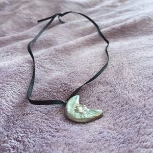 {brandy melville} Silver Moon Pendant Necklace